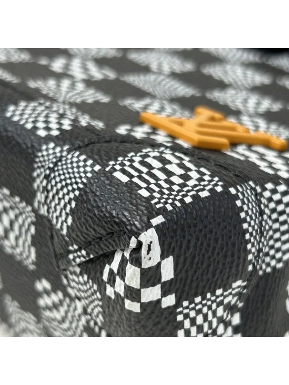 Louis Vuitton Shoulder Bag Steamer XS Black White Damier Distorted 2-Way